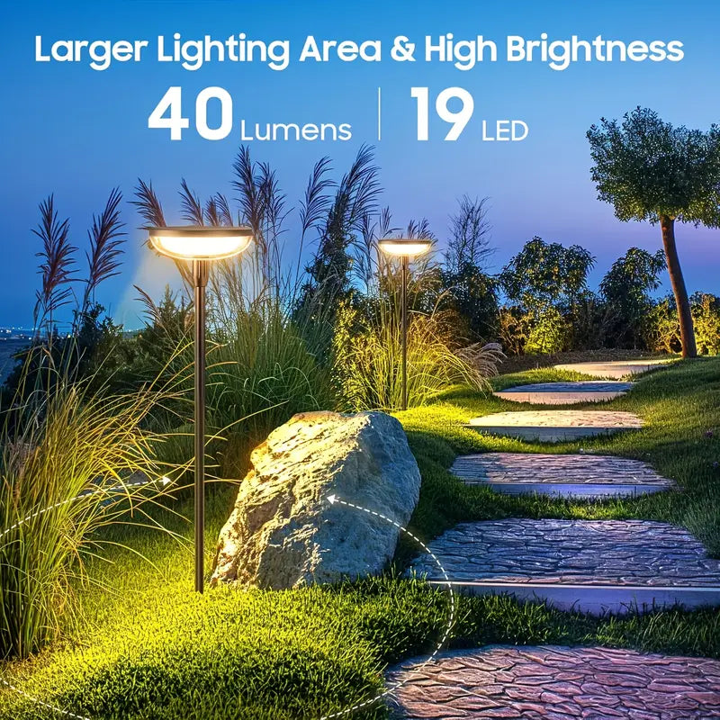 Solar Garden Lights, 40LM Bright LED Pathway Lighting,